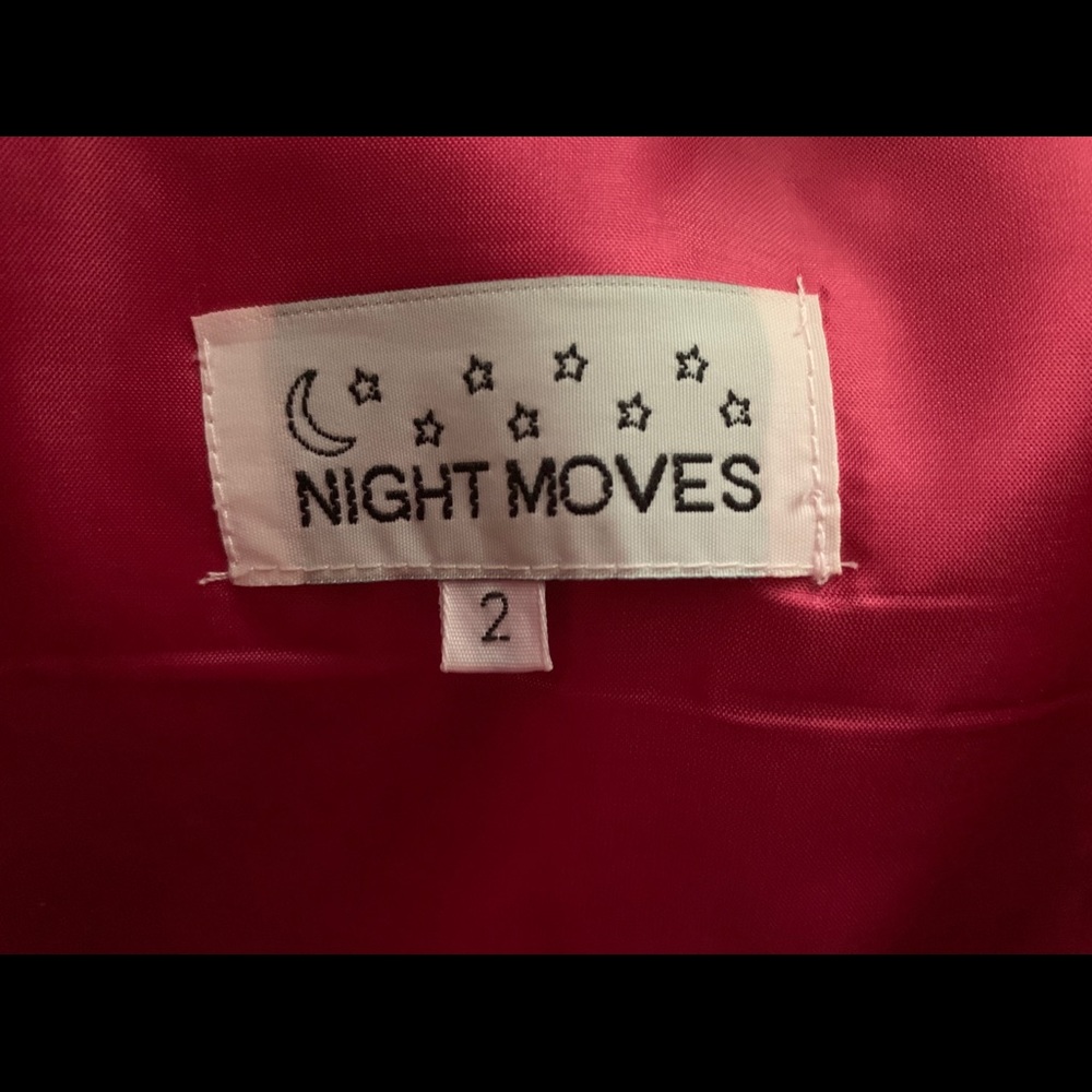 Size 2 STRAPLESS FUSCHIA PINK Night Moves Gown - Picture 6 of 8
